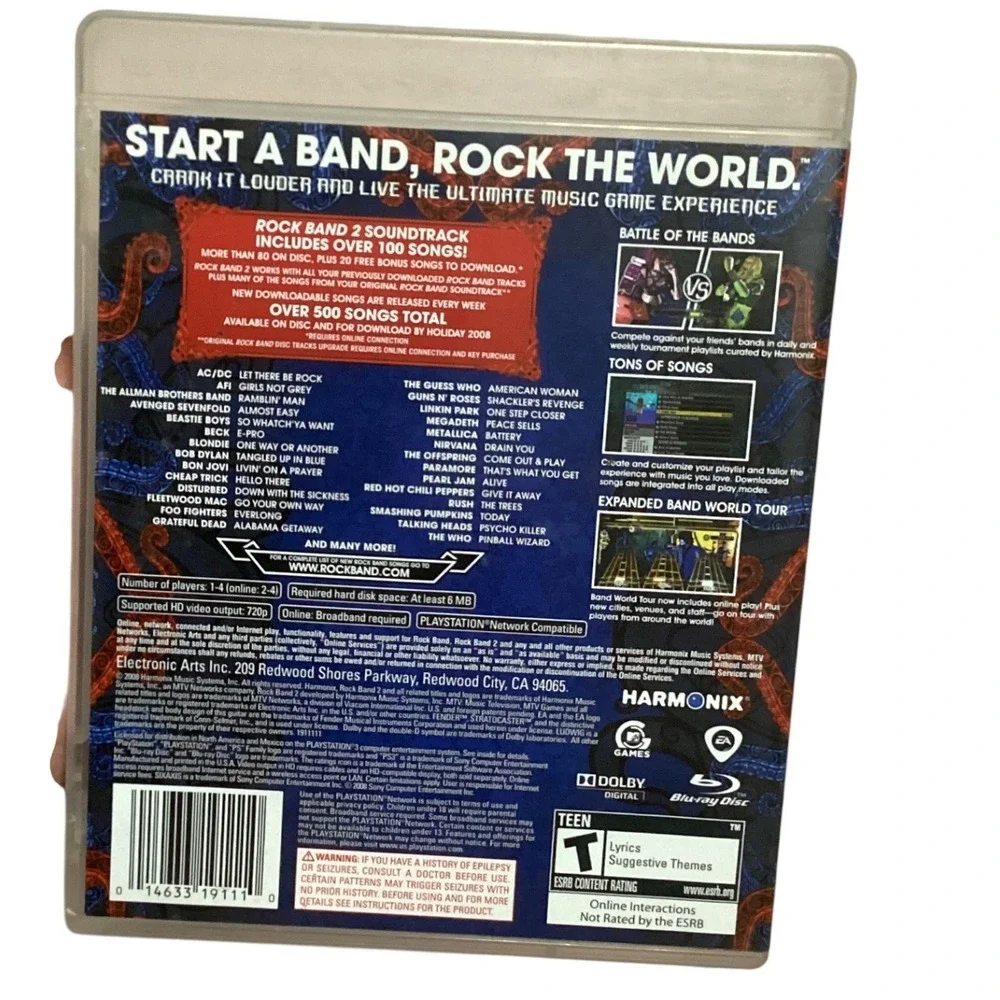 Rock Band 2 Sony PlayStation 3 PS3 Game CIB Complete EA Harmonix BLUS-30147